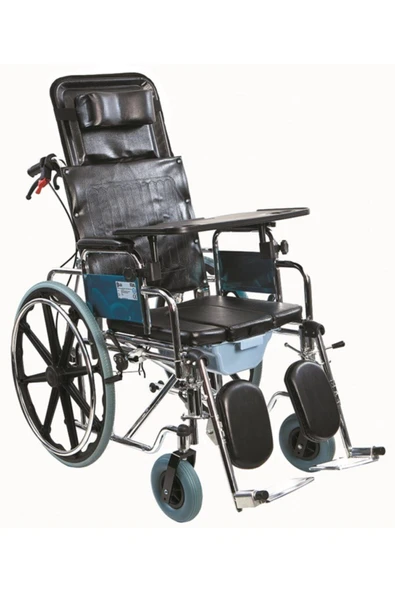 GOLFİ G124 Özellikli Sırt Yatar Manuel Tekerlekli Sandalye - Resim 6