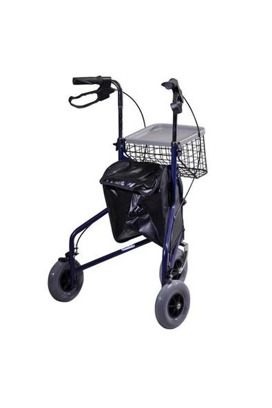 WOODHUB Medwelt Ithal 3 Tekerlekli Çantalı Frenli Walker Yürüteç - Resim 2