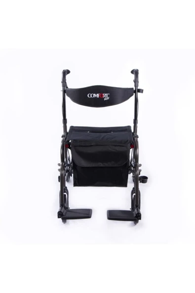 COMFORT PLUS Dm-9124 Lüx Ayak Pedallı Alüminyum Rolatör (hem Rolatör Hem Tekerlekli Sandalye) - Resim 5