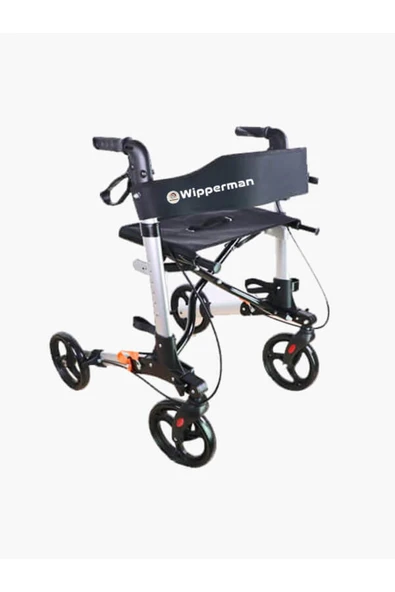 POLYİN Lüks Rollatör Titanyum Tekerlekli Oturaklı Yürüteç / Rollator Katlanabilir ürün görseli 1