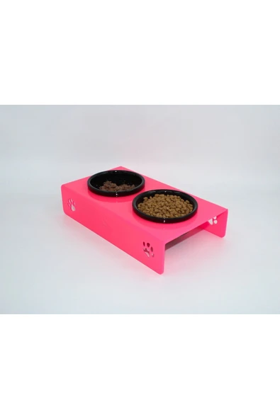 Petmagic Akrilik, Pleksi Kedi, Köpek Siyah Seramik Ikili Mama Ve Su Kabı - Resim 12