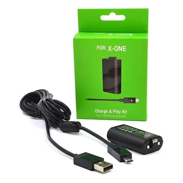Xbox One Şarj Kiti Xbox One Play & Charge Kit Gamepad Batarya Şarj - Resim 2