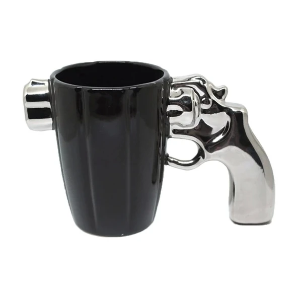 Metalik Silah Tasarımlı Kupa Bardak ürün görseli