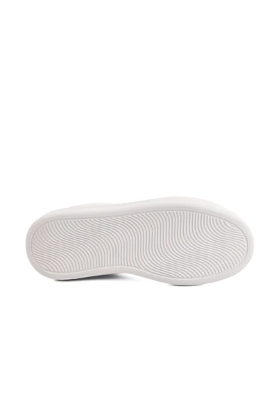 Aspor Beyaz Bağcıklı Kadın Sneaker - Resim 5