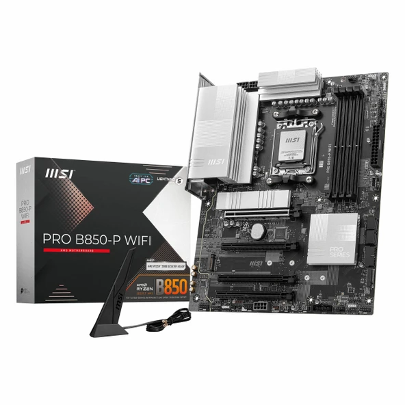 MSI Pro B850-P WiFi DDR5 (8200MHz)OC M.2 HDMI/USB-C PCIe 5.0 AM5 ATX Anakart ürün görseli 1