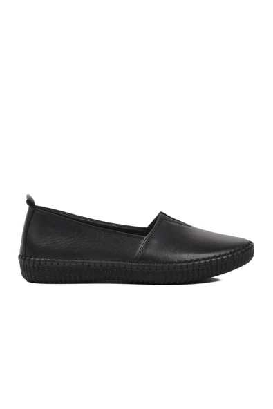 Voyager Siyah Hakiki Deri Anatomik Kadın Casual Ayakkabı