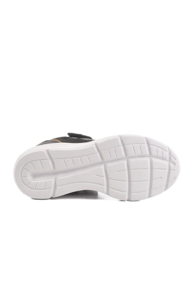 Walkway Siyah Beyaz Cırtlı Unisex Çocuk Spor Ayakkabı - Resim 5