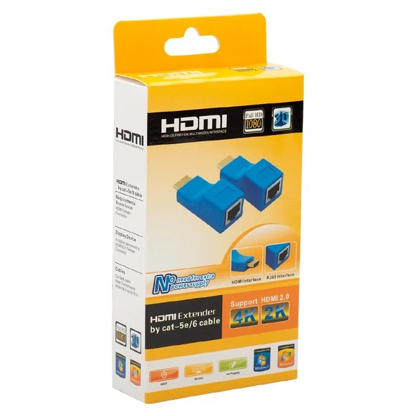 Fully H-608F 4K HDMI to RJ45 30 Metre HDMI Uzatıcı Extender ürün görseli 1