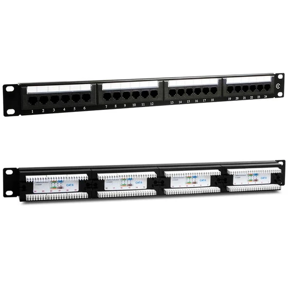 Powermaster PM-4494 24’Lü Utp Cat6 Patch Panel ürün görseli 1