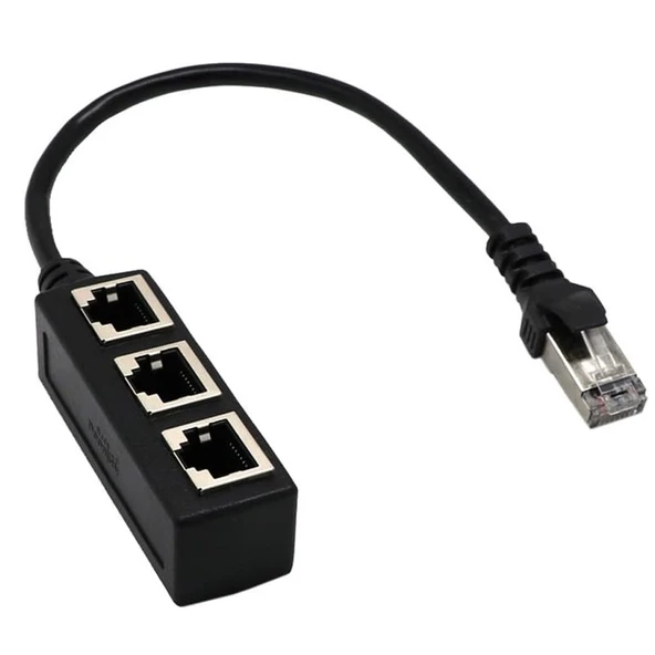 PowerMaster PM-25007 Ethernet RJ45 3'lü Dağıtıcı Splitter - Resim 3