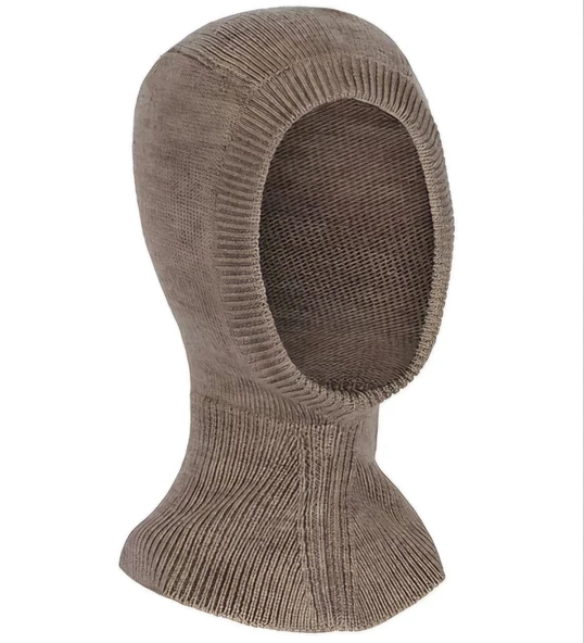 Kışlık Tam Kalıp Boğazlı Dokuma Triko Bere - Vizon ürün görseli 1