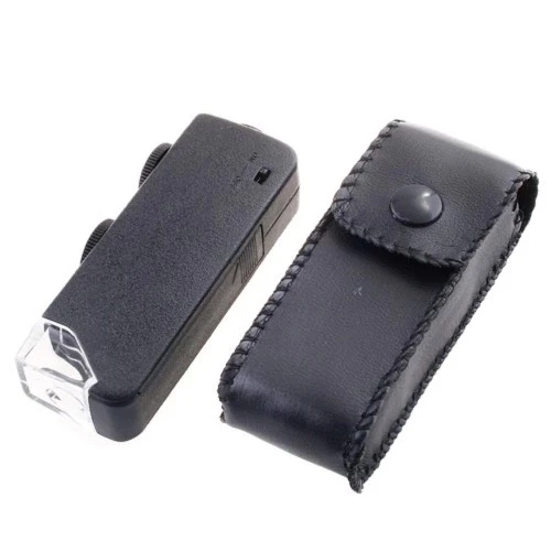 Mini 60x 100x Zoom Lens Odak Takı Led Cep Mikroskop Büyüteç ürün görseli