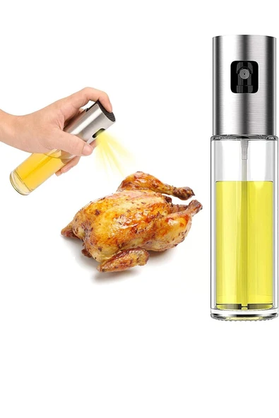 100ml Cam Yağdanlık Zeytinyağı,Sirke,Soya Sosu Yağ Fıs Fıs Püskütücü Yağdanlık Yağlık - 3