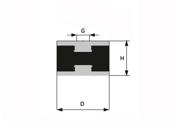 Titreşim Takozu C Tip Lastik Takoz Pullu 50x50-4 adet gönderilir - 2