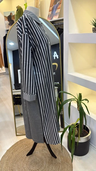 invee uzun gomlek elbise siyah 7089 - 8