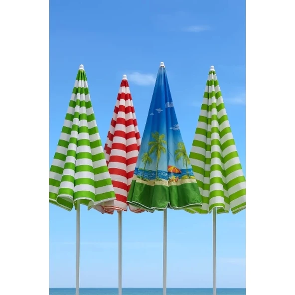 Plaj Şemsiyesi 240 CM Büyük Boy - Resim 3