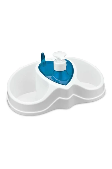 3 Bölmeli Bulaşık Seti, Sünger Fırça Deterjan Bölmeli Mutfak Sıvı Sabunluğu & Bulaşık Deterjanlığı - Resim 5