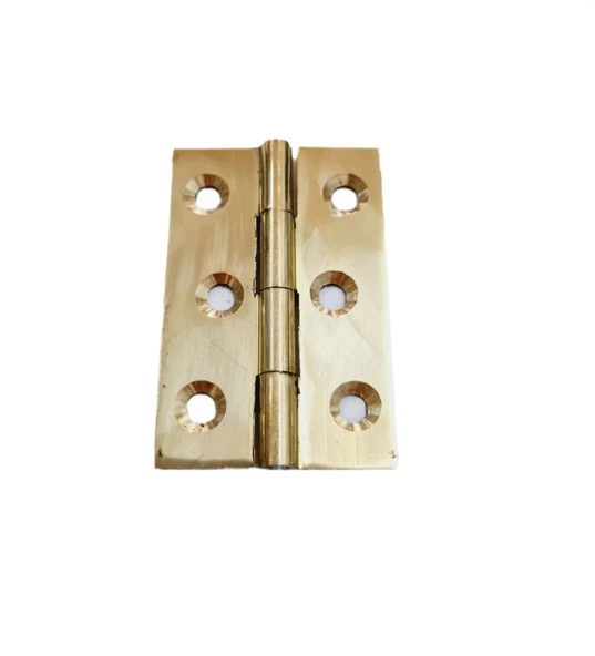 Pirinç Sabit Yaprak Menteşe 60x40x2 mm – 6 cm Dekoratif Menteşe / 5 adet - 1