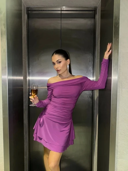 Mını Fırfırlı Elbise - Pembe - Resim 5