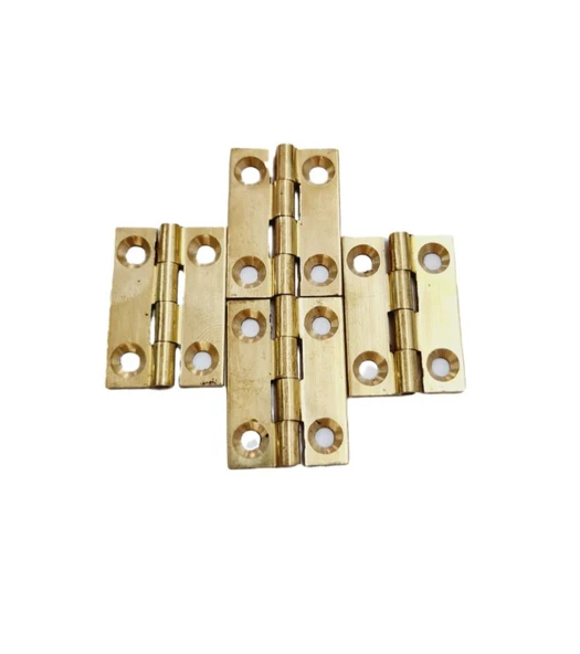 Pirinç Sabit Yaprak Menteşe 60x40x2 mm – 6 cm Dekoratif Menteşe / 5 adet - 2