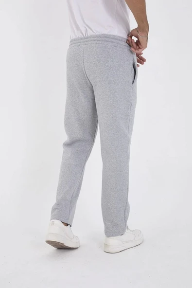 Unisex Üç İplik Basic Eşofman Özel Tasarım Pantolon - Gri - Resim 7