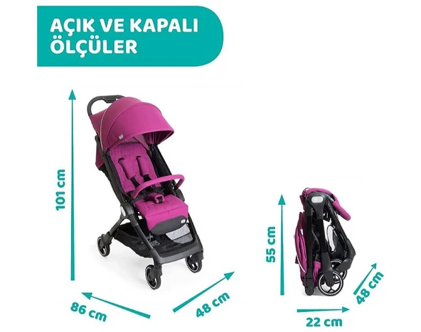 Chicco We Kolay Katlanan Kabin Bebek Arabası - Resim 3