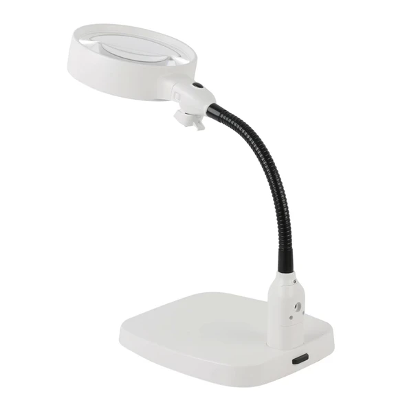Masaüstü 10x Led Işıklı Büyüteç Okuma El Sanatları Onarım Büyüteç 7765 - 6
