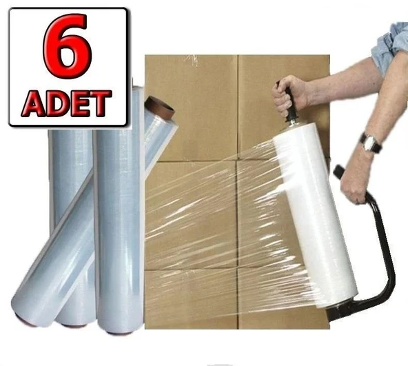 Streç Film 17 Micron Brüt 2400 Gr 300 Mt 1 Koli 6 Adet - 2