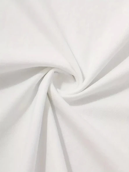 20/1 Penye Compack Sarj %1 Baskılı Oversize Bisiklet Yaka Kısa Kol Yazlık T-shirt - Beyaz - Resim 4