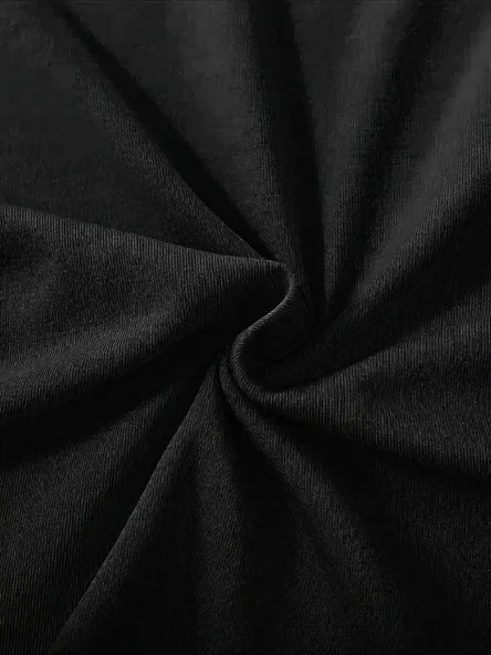 fiyonk Ön Arka baskılı siyah oversize unisex Kısa Kol t-shirt- Siyah - Resim 2