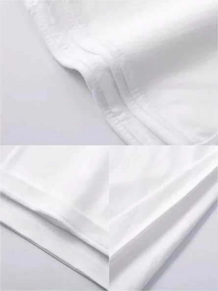 20/1 Penye Compack Bisiklet Yaka Kore tarzı sevimli ayı baskı Kısa Kol Erkek t-shirt - Beyaz - Resim 3