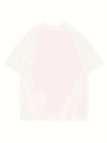 Thousand Ön Arka Baskılı Oversize Bisiklet Yaka T-shirt - Beyaz - Resim 3