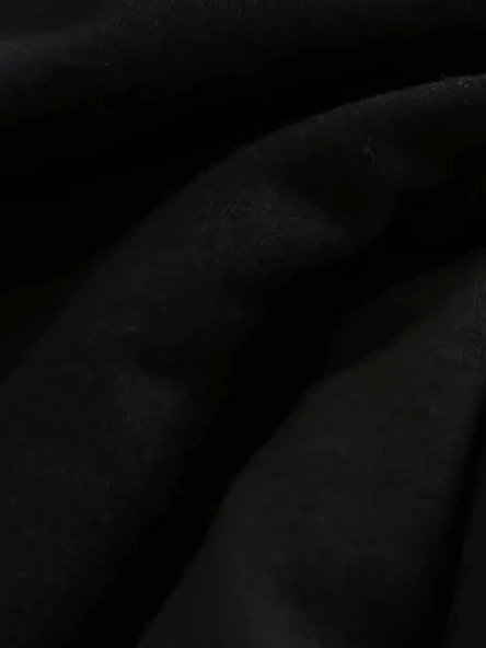 20/1 Penye Compack Baskılı Oversize Kısa Kol Bisiklet Yaka T-shirt - Siyah - Resim 5