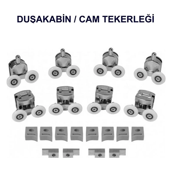 Euromix Duşa Kabin Tekerlek Seti 4+4 ürün görseli