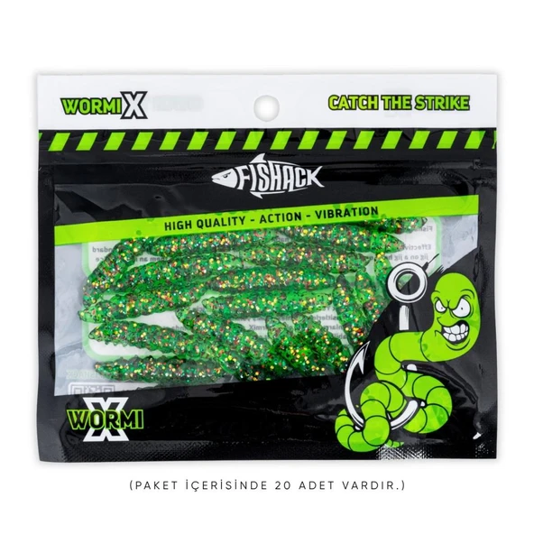 Silikon Kurt Yem - Fishack - 35mm - Sarımsak Kokulu - 20 Adet - Jungle - Trout Bait - Resim 2