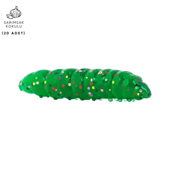Silikon Kurt Yem - Fishack - 35mm - Sarımsak Kokulu - 20 Adet - Jungle - Trout Bait ürün görseli 1