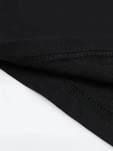 [Günlük T-Shirt] Hafif Kadın Günlük T-Shirt | Bol Kesim, Kısa Kollu, Yuvarlak Yaka, Eğlenceli Karikatür Ayı ve "Umrumda - Resim 5