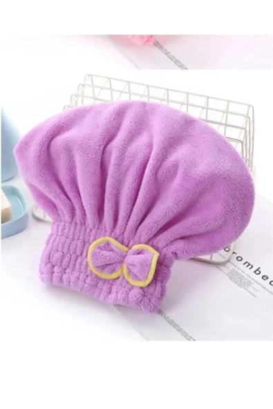 Mucit Home Saç Kurutma Havlusu 1 Adet Saç Kurutma Bonesi Kafa Havlusu Duş Islak Saç Bonesi - 3