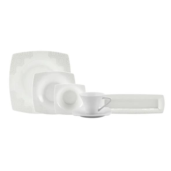 Karaca Fine Pearl Valentina 26 Parça 6 Kişilik Kare İnci Kahvaltı/Servis Takımı - Resim 3