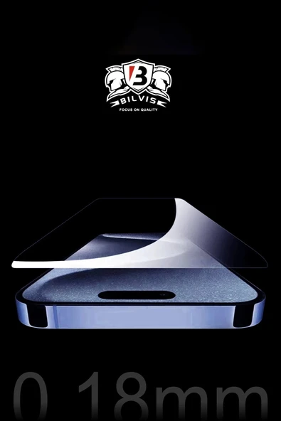 iPhone 15 Pro Max Bilvis 0.18mm Plus Cam Ekran Koruyucu - Resim 3