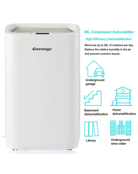 Nem Alma Cihazı 20L/gün, 60 m2 HEPA ve Aktif Karbon - 2