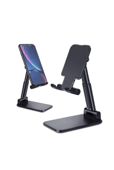 Masaüstü Portatif Telefon Tablet Tutucu Yükseklik ve Bakış Açısı Ayarlanabilir Stand - 2