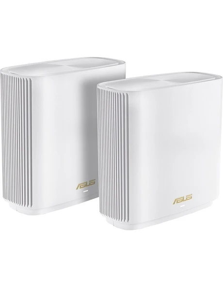 ASUS ZenWifi XT8 Wifi6 Gaming Ai Mesh AiProtectionPro Torrent Bulut Dlna Kablosuz Ağ Dağıtım Mesh Sistemi(Beyaz İkili Paket) - 1