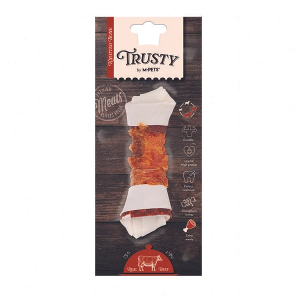 M-Pets Trusty Extra Beef Düğümlü Kemik 75 gr / 15,3 cm ürün görseli