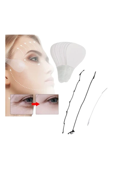 Yüz Kaş Göz Boyun Alın Kırışık Giderme Gerdirme Bantları Lastikleri