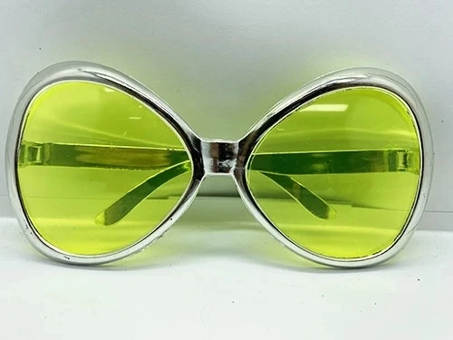 Gümüş Renk Yeşilçam Nostalji 80li Yıllar 90lı Yıllar Parti Gözlüğü  7x16 Cm ürün görseli