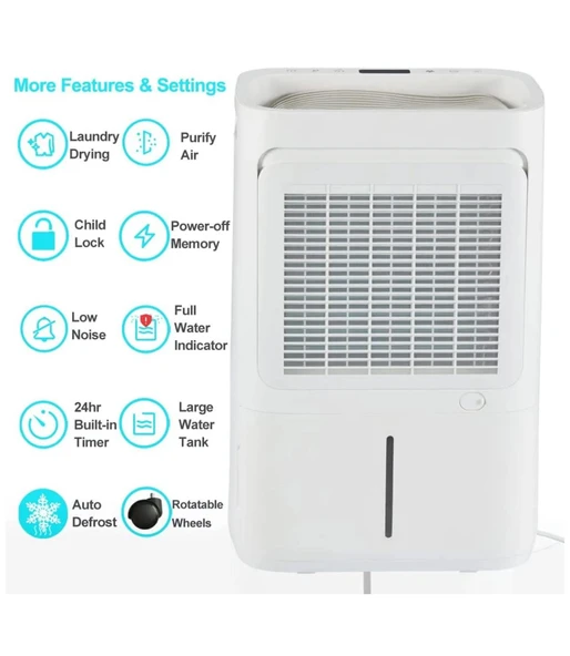 Nem Alma Cihazı 20L/gün, 60 m2 HEPA ve Aktif Karbon - 7