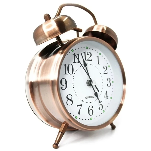 Büyük Boy Metal Bakır Çalar Saat ürün görseli