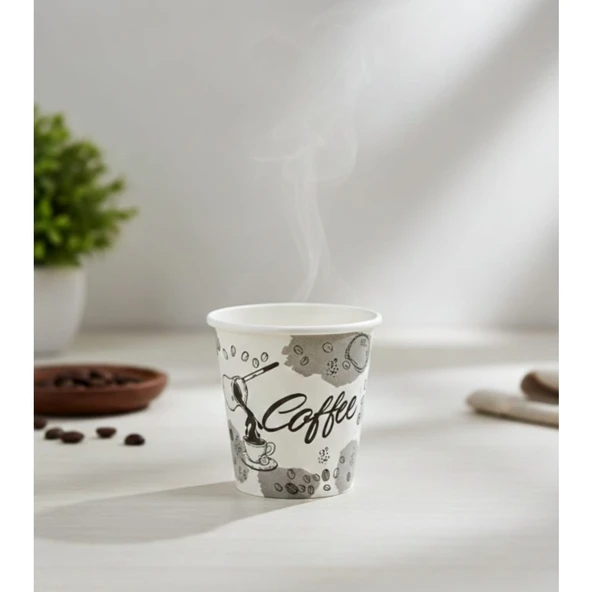 Karton Bardak 2,5 Oz 400 Adet Kahve Bardağı Küçük Bardak Türk Kahvesi Bardağı Espresso Bardağı ürün görseli 1
