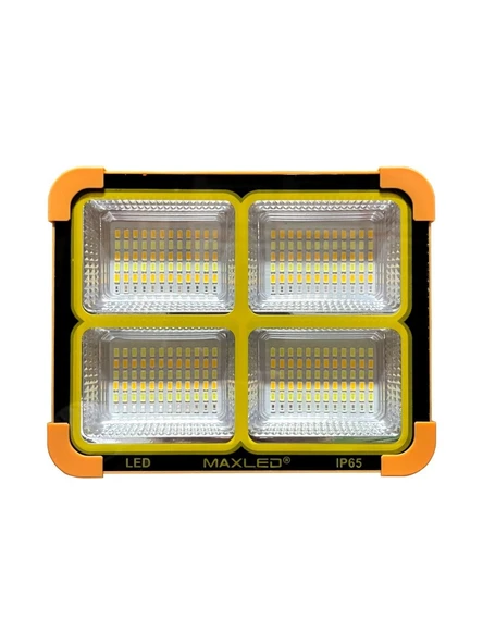 Maxled MX-9020 Taşınabilir Şarjlı Solar Led Projektör 200W 3 Renk S.O.S - Resim 2